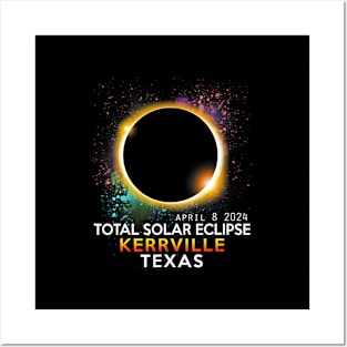 Kerrville Texas Totality Total Solar Eclipse April 8 2024 Posters and Art